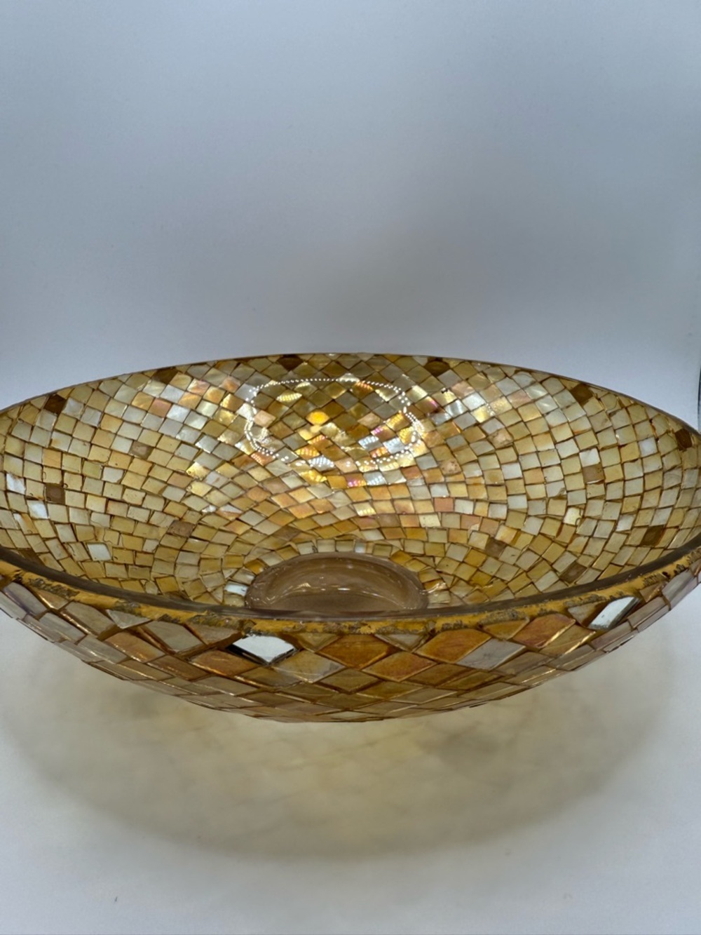 Pier 1 Mother-of-Pearl Mosaic Decorative Bowl